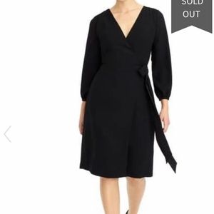 J crew size 12 black wrap dress